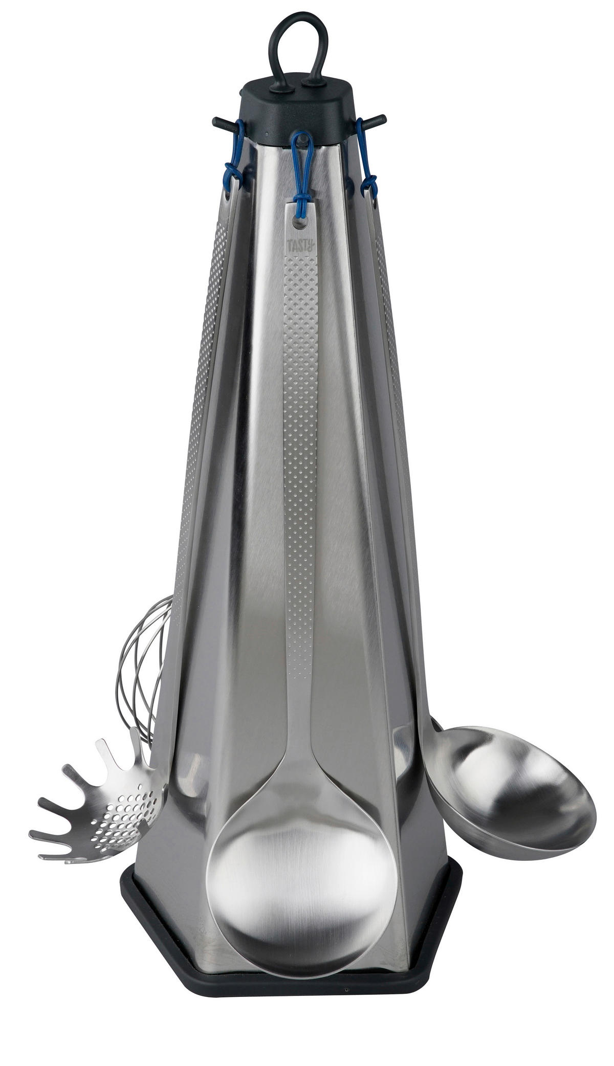 KÜCHENHELFERSET TASTY  - Blau/Silberfarben, Basics, Metall (40/18/14cm) - Fackelmann