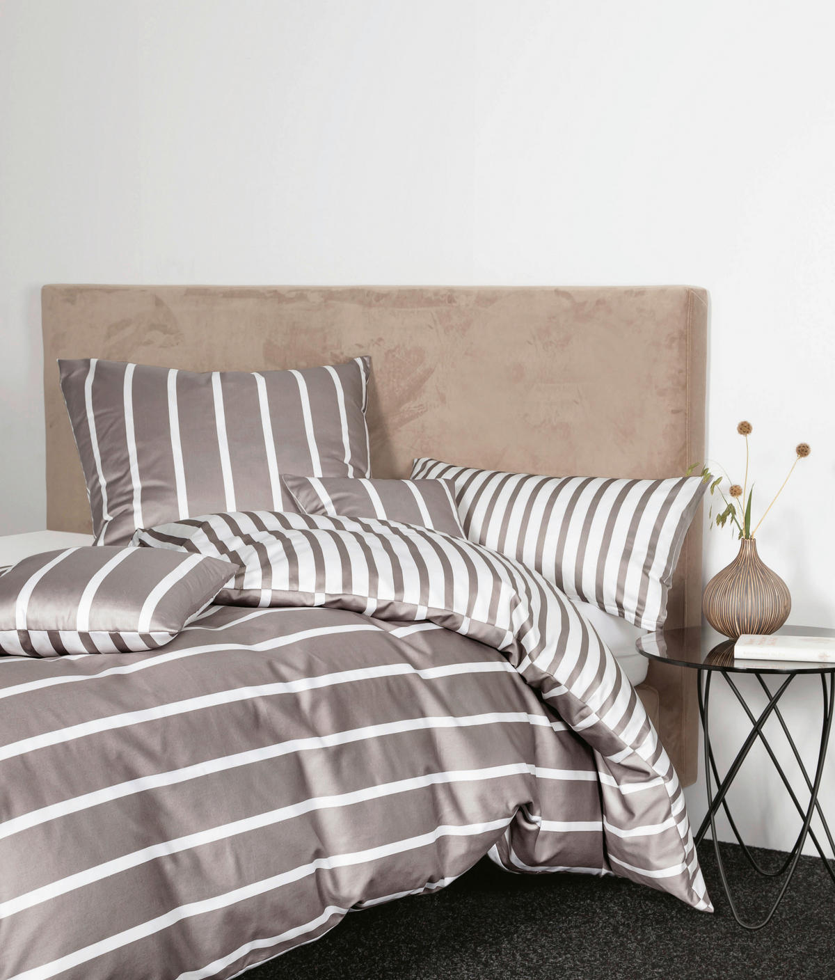 POSTELJINA 135/200 cm   - svijetlo smeđa, Konvencionalno, tekstil (135/200cm) - Janine