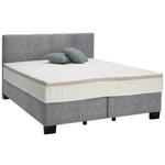 BOXSPRINGBETT 160/200 cm  in Grau  - Schwarz/Grau, Design, Kunststoff/Textil (160/200cm) - Hom`in