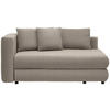 RÉCAMIERE Taupe Cord  - Taupe/Schwarz, Design, Kunststoff/Textil (171/71-88/93cm) - Cantus