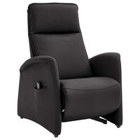 FERNSEHSESSEL in Dunkelbraun  - Dunkelbraun/Schwarz, Design, Leder/Kunststoff (79/114/87-176cm) - Valdera