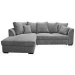 ECKSOFA in Cord Hellgrau  174/259 cm  - Hellgrau/Schwarz, Design, Kunststoff/Textil (174/259cm) - Cantus