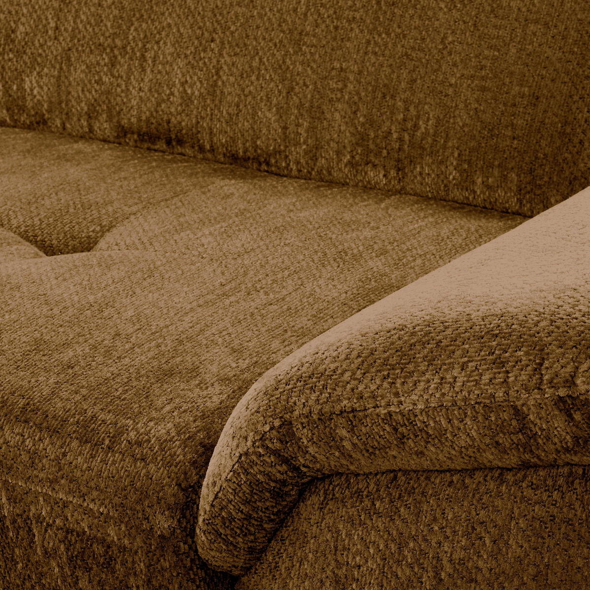 ECKSOFA  Webstoff Rostfarben  - Rostfarben/Schwarz, Design, Textil/Metall (195/268cm) - Livetastic