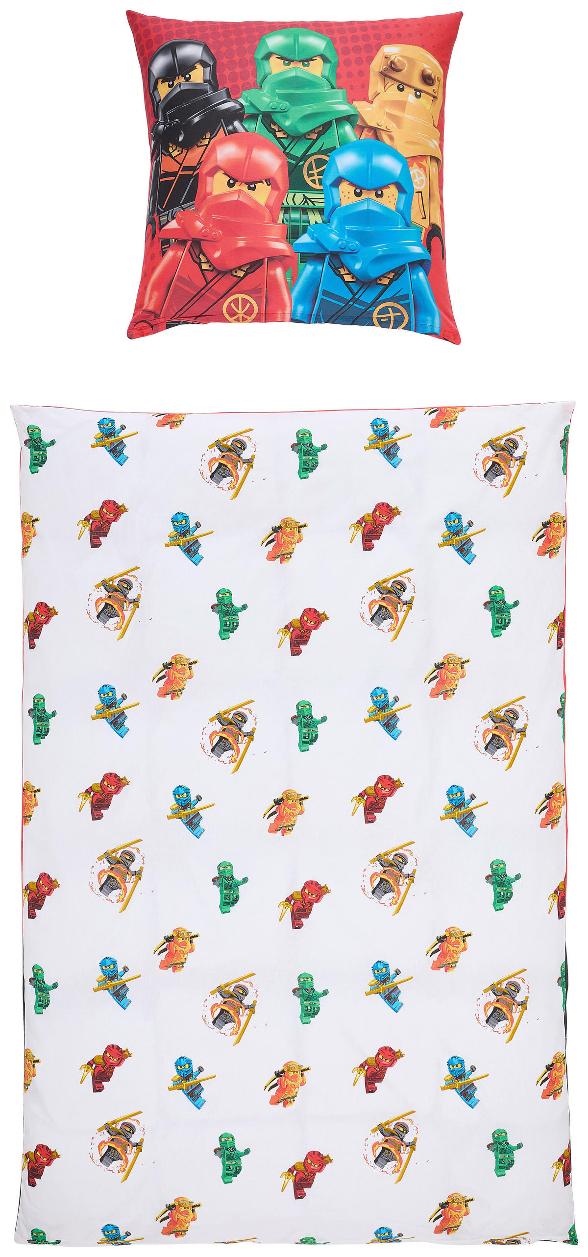 JUGENDBETTWÄSCHE Lego Ninja Assemble Fotogewebe 135/200 cm  - Multicolor, Design, Textil (135/200cm) - Lego