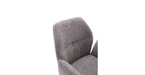 ARMLEHNSTUHL  Sitzfläche 360° drehbar, automatische Rückholfunktion Leinenoptik  - Beige/Schwarz, Design, Textil/Metall (62/89/63cm) - Dieter Knoll