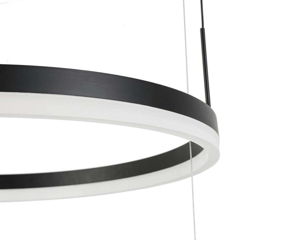ZÁVESNÉ LED SVIETIDLO, 78/50/120 cm  - čierna, Trend, kov/plast (78/50/120cm) - Novel