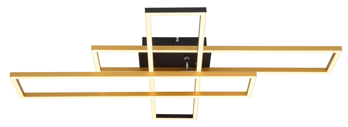 STROPNA LED-SVETILKA  DAKARI /1650 lm/3000 K/230 V/ - zlate barve/črna, Design, kovina/umetna masa (80/60/9.5cm)