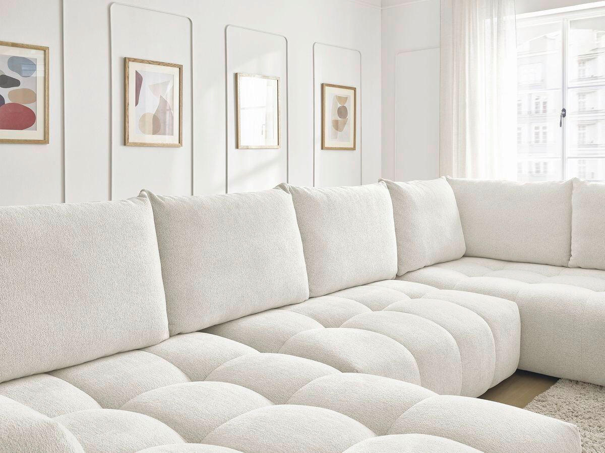 ECKSCHLAFSOFA EVEREST  mit Rücken echt, Armteil links, Armteil rechts Flachgewebe Weiß  - Schwarz/Weiß, MODERN, Kunststoff/Textil (423/212/90cm)