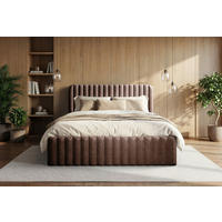 POLSTERBETT Lattenrost, Bettkasten Braun 160/200 cm  - Schwarz/Braun, MODERN, Holz/Holzwerkstoff (160/200cm) - MID.YOU