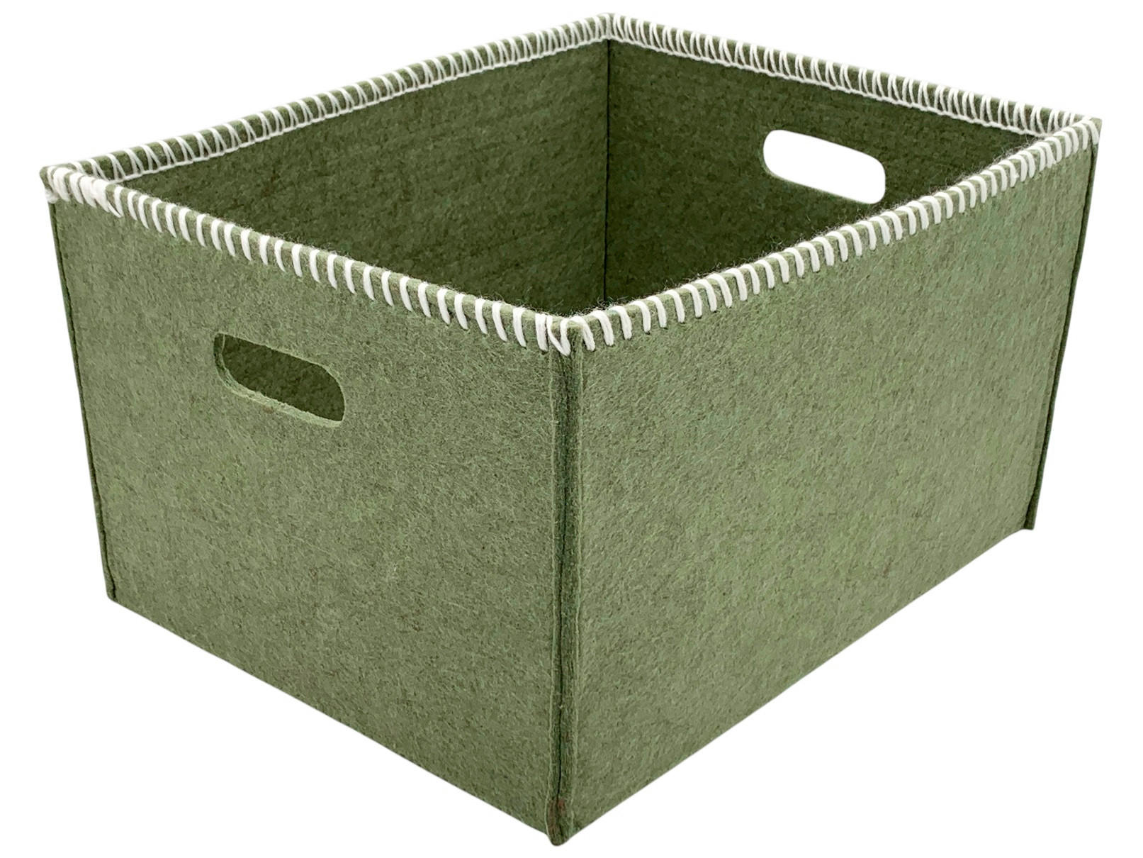 AUFBEWAHRUNGSBOX     - Grün, Basics, Textil (38/30/22cm)