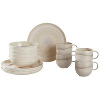 FRUKOSTSERVIS Perlemor sand  - sandfärgad, Klassisk, keramik (34,5/19,4/32,0cm) - like.Villeroy & Boch
