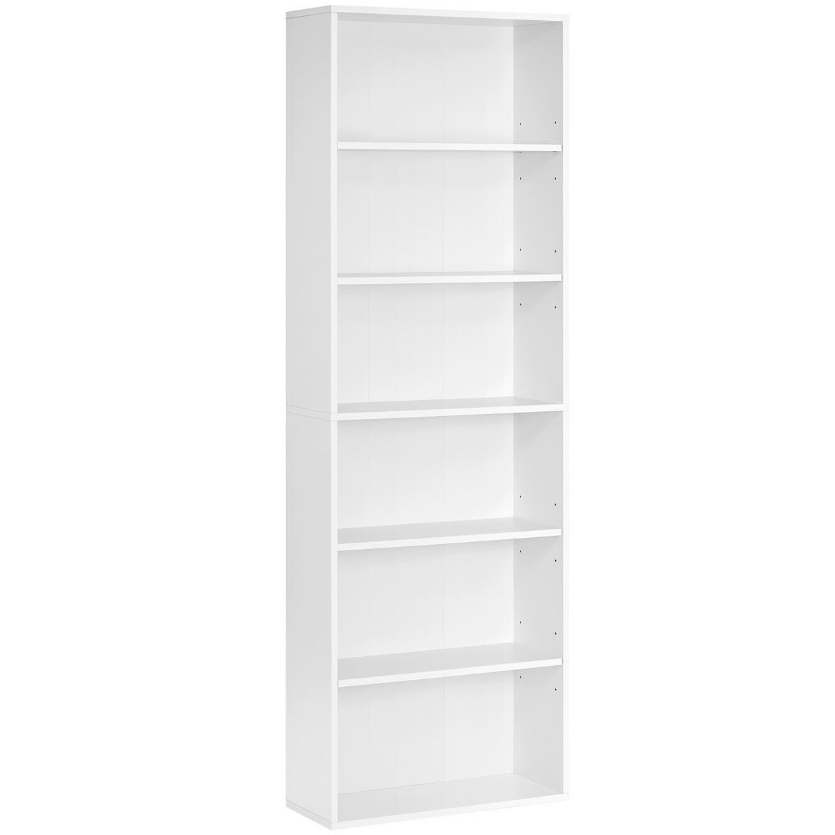 NÁSTENNÁ KNIŽNICA, biela, 60/178,5/24 cm - biela, Basics, kompozitné drevo (60/178,5/24cm) - Boxxx