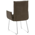 ARMLEHNSTUHL  in Stahl Flachgewebe  - Edelstahlfarben/Braun, Design, Textil/Metall (59/93/59cm) - Dieter Knoll