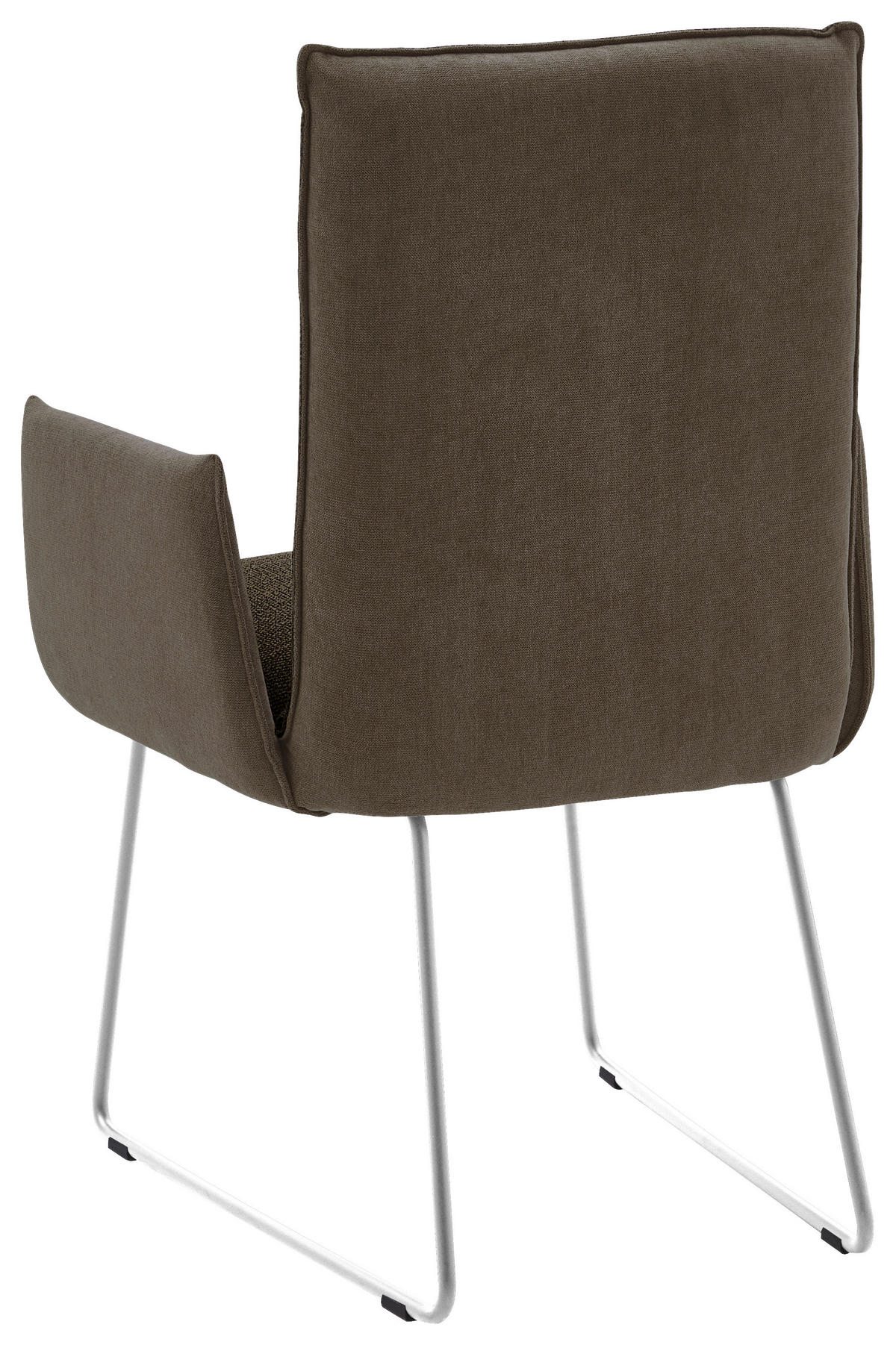 ARMLEHNSTUHL  in Stahl Flachgewebe  - Edelstahlfarben/Braun, Design, Textil/Metall (59/93/59cm) - Dieter Knoll