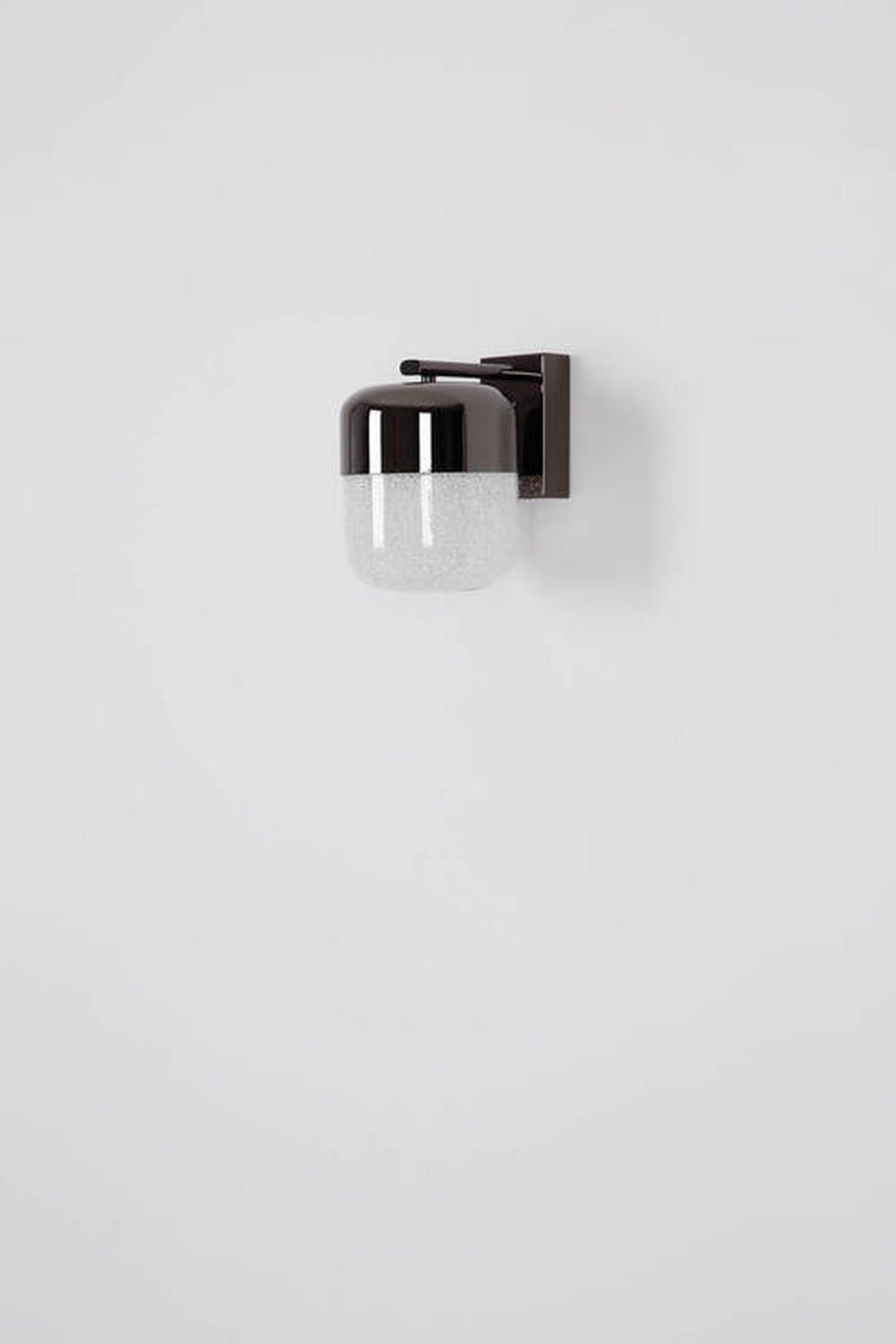 LED-WANDLEUCHTE - Klar/Graphitfarben, Design, Glas/Metall (15/21/19cm) - Globo