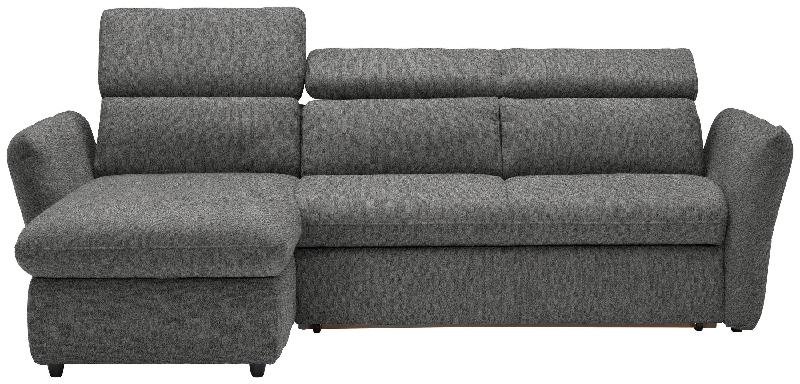 ECKSOFA in Mikrofaser Anthrazit  172/240 cm  - Anthrazit/Schwarz, Design, Kunststoff/Textil (172/240cm) - Stylife