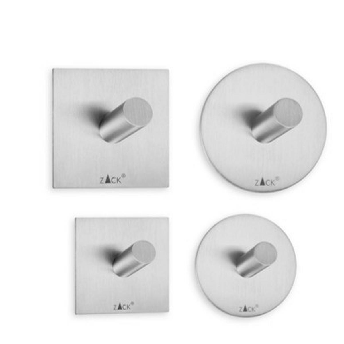 HANDTUCHHAKEN - Edelstahlfarben, Basics, Metall (4.2/4.2cm) - Zack