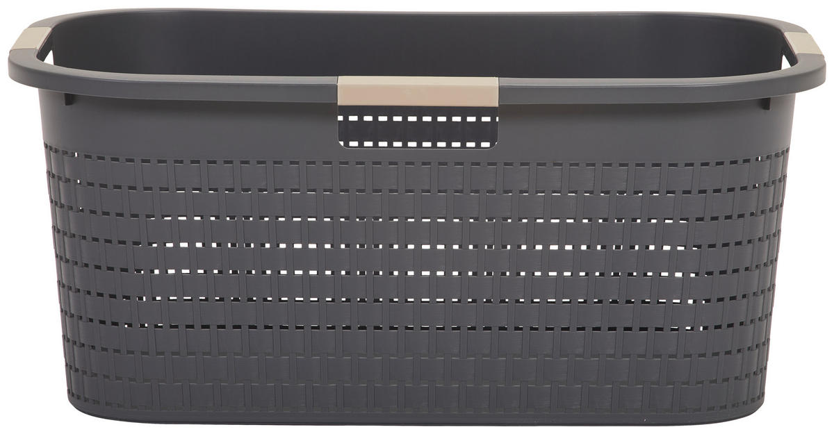 WÄSCHEKORB - Anthrazit, Basics, Kunststoff (58/38,9/25,1cm) - Rotho
