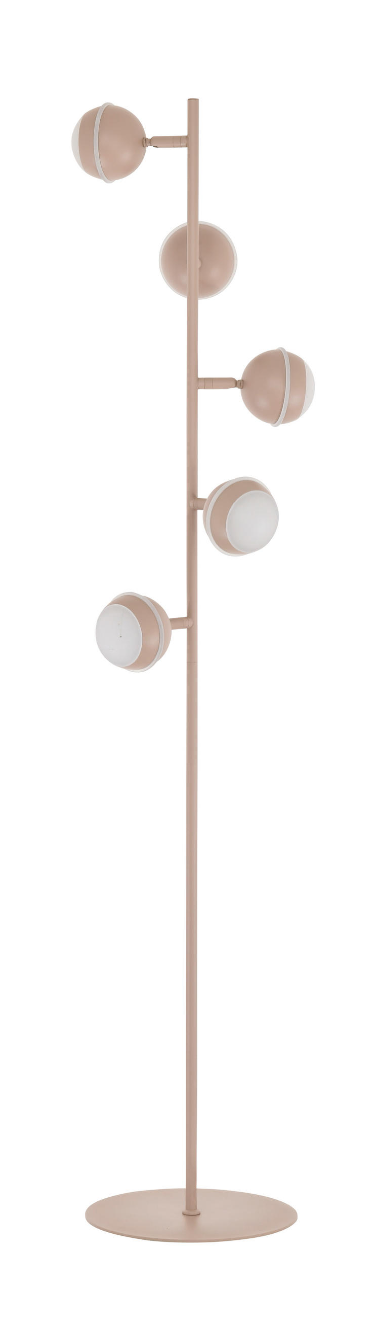 LED-STEHLEUCHTE Biarritz 25/140/25 cm  - Sandfarben/Schwarzchrom, Design, Kunststoff/Metall (25/140/25cm)