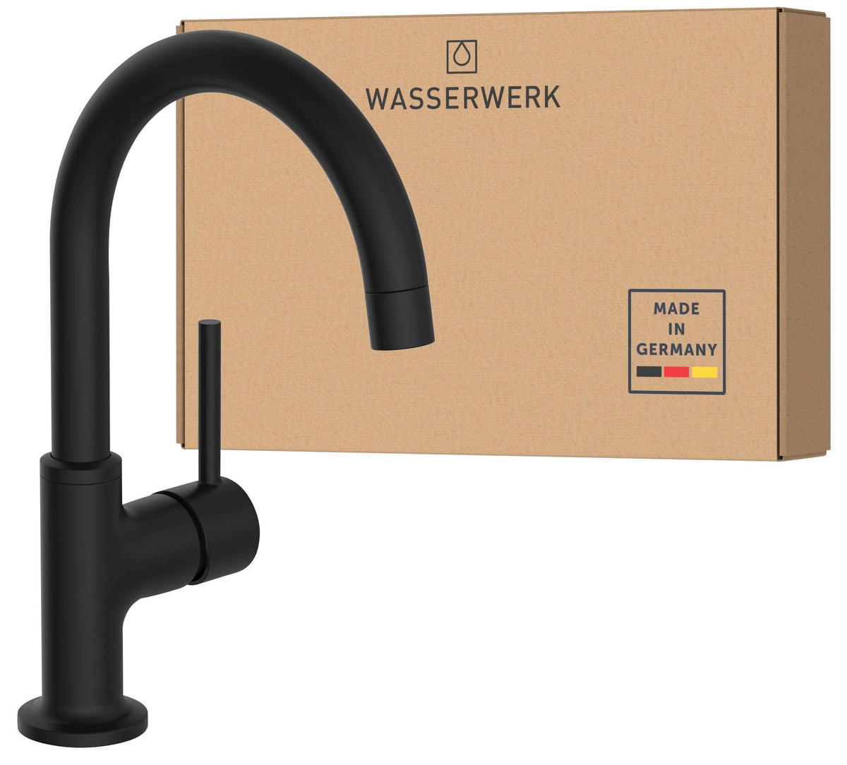 WASCHTISCHARMATUR 601406  - Schwarz, Basics, Metall (4,5/25,0/17,0cm)
