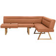 ECKBANK 230/170 cm  in Eichefarben, Cognac  - Eichefarben/Cognac, KONVENTIONELL, Holz/Textil (230/170cm) - Moderano