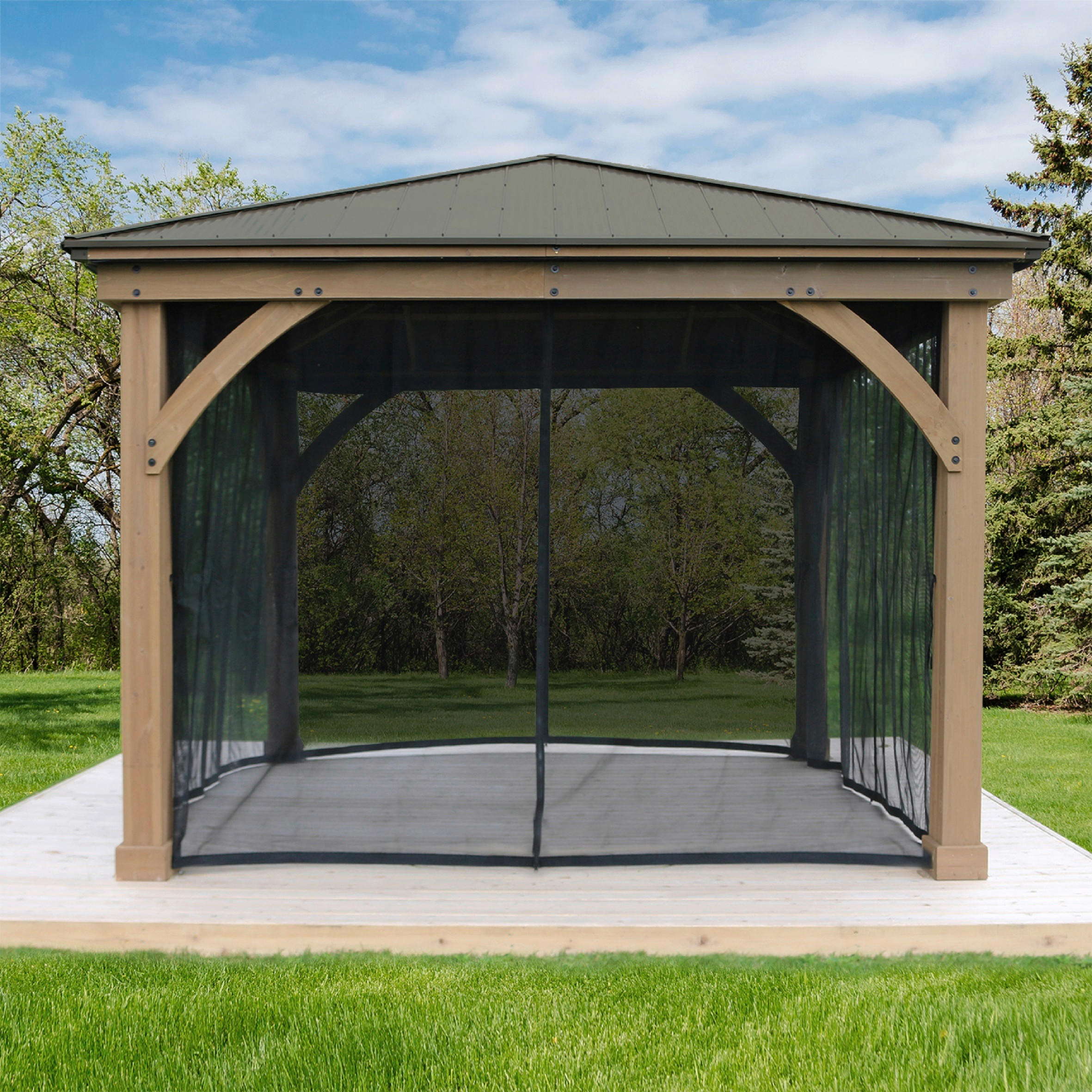 MOSKITONETZ  - Schwarz, Basics, Kunststoff (360/320/360cm) - Ambia Garden