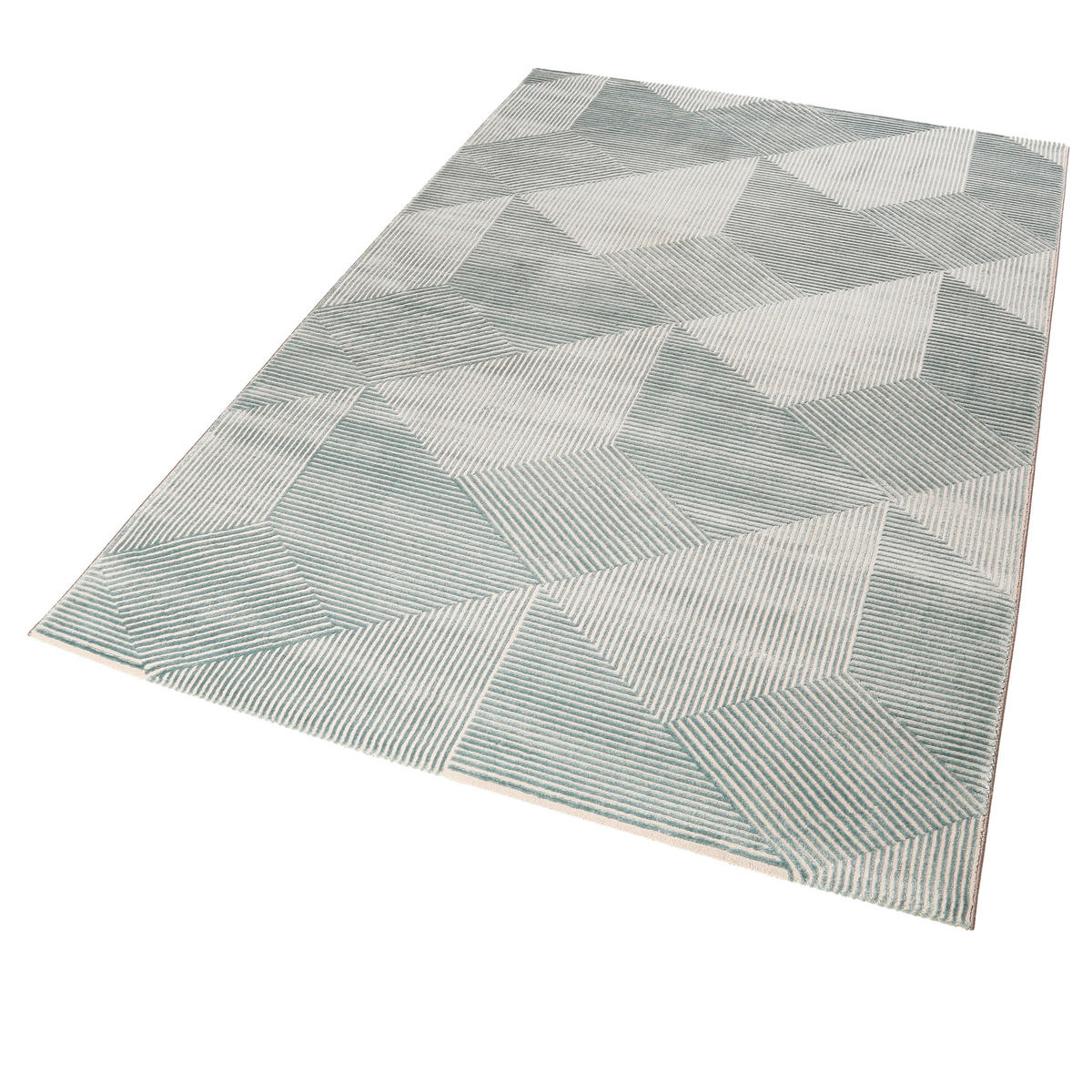 WEBTEPPICH 80/150 cm Velvet Groove Grau, Türkis  - Türkis/Grau, KONVENTIONELL, Textil (80/150cm) - Esprit