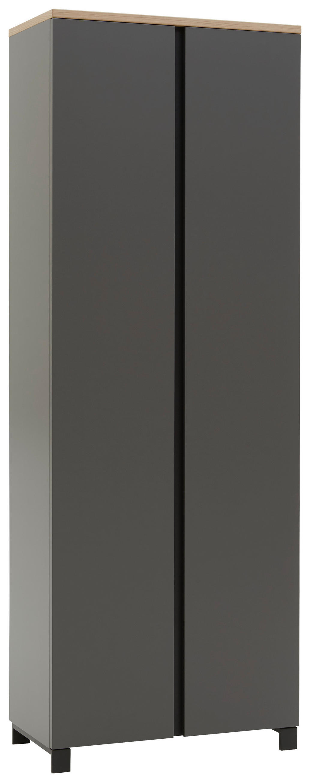 Dieter Knoll Garderobenschrank Grau, Eiche 70x193x37 cm
