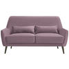 3-SITZER-SOFA Mikrofaser Altrosa  - Schwarz/Altrosa, Trend, Holz/Textil (160/86/80cm) - MID.YOU
