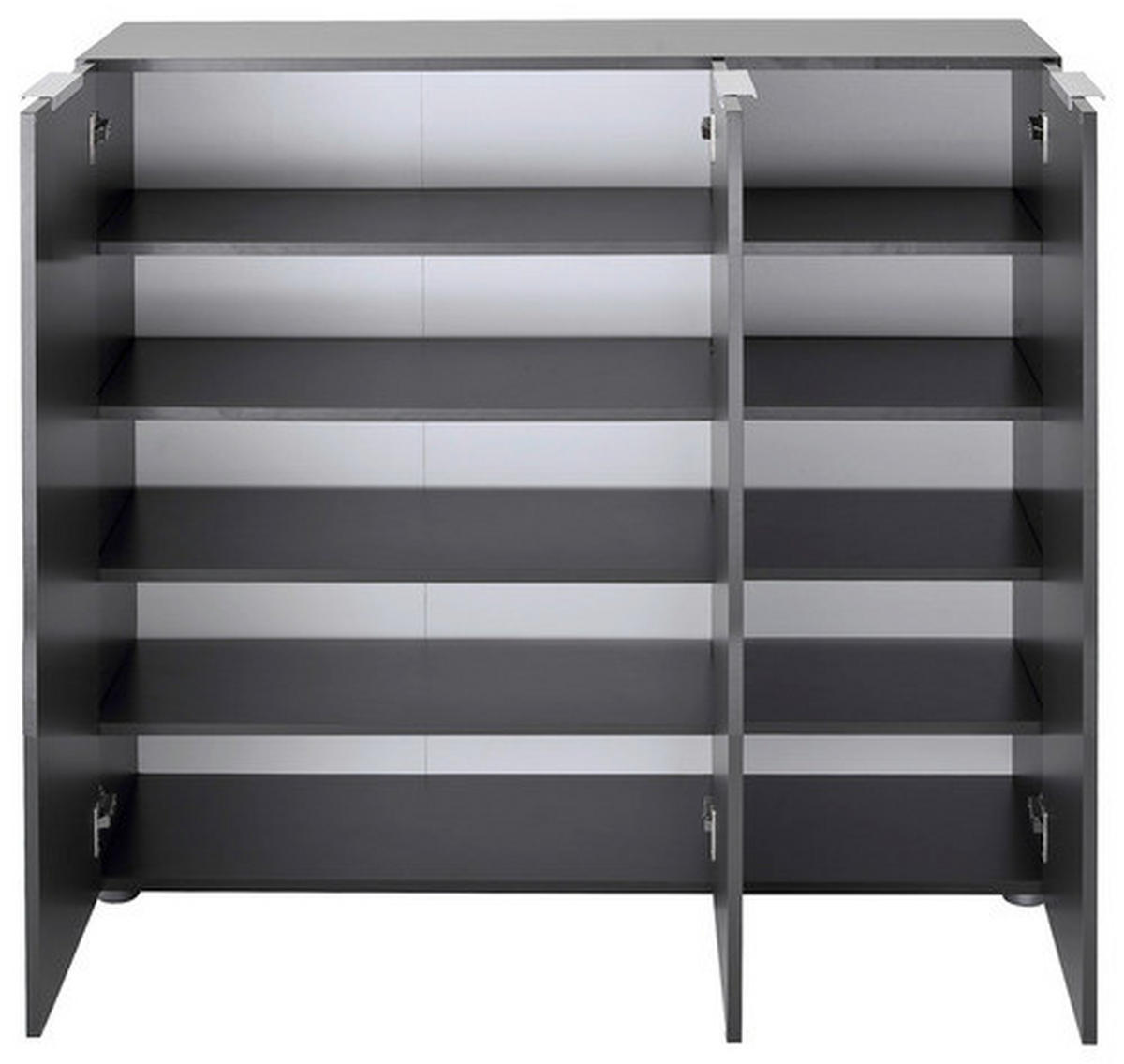 SCHUHSCHRANK  in 120/101/39 cm  - Edelstahlfarben/Anthrazit, Design, Holzwerkstoff/Kunststoff (120/101/39cm) - Carryhome