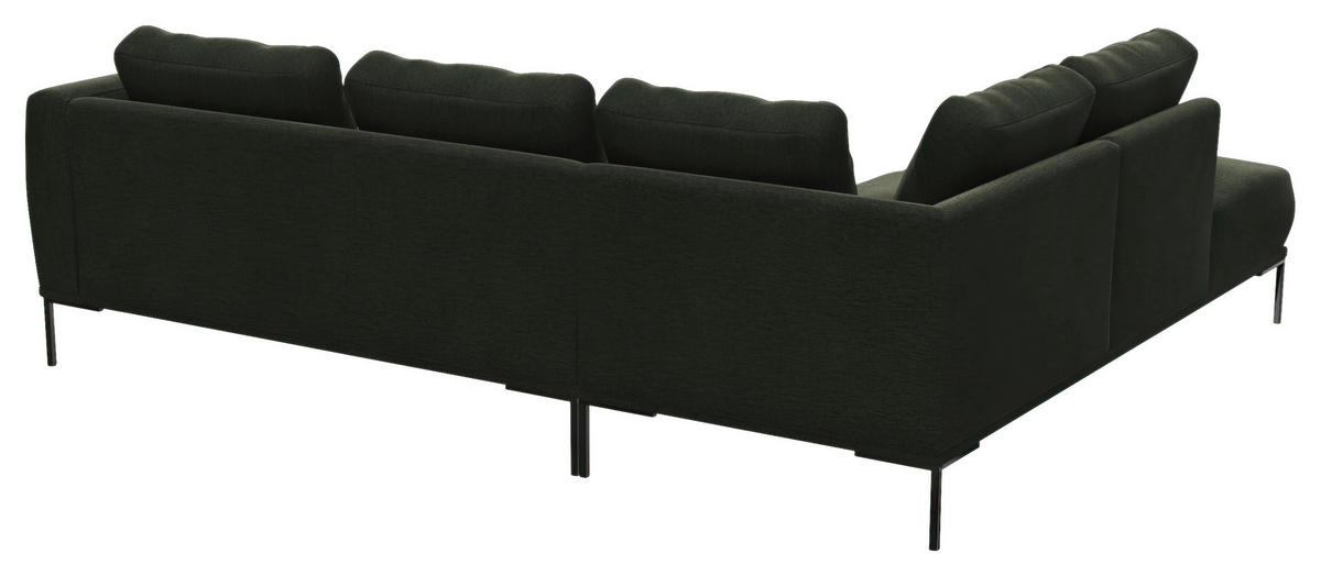 Freisteller von Livetastic ECKSOFA Waldgrün Webstoff, Flachgewebe.