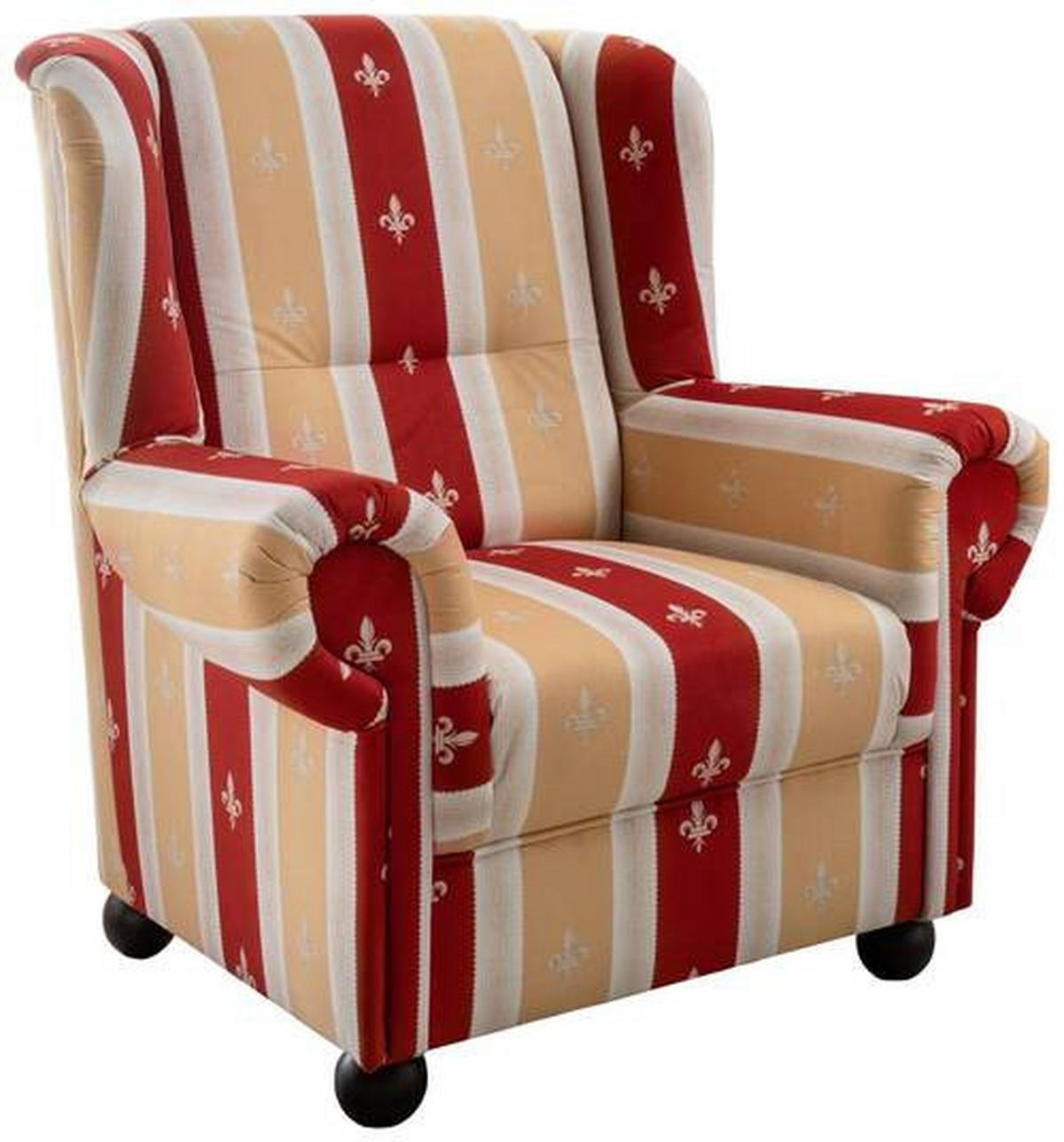 OHRENSESSEL in Mikrofaser Rot  - Wengefarben/Rot, Konventionell, Holz/Textil (92/102/89cm) - Livetastic