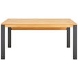 SCHREIBTISCH 160/80/75 cm  in Anthrazit, Eichefarben  - Eichefarben/Anthrazit, Natur, Holz/Metall (160/80/75cm) - Linea Natura