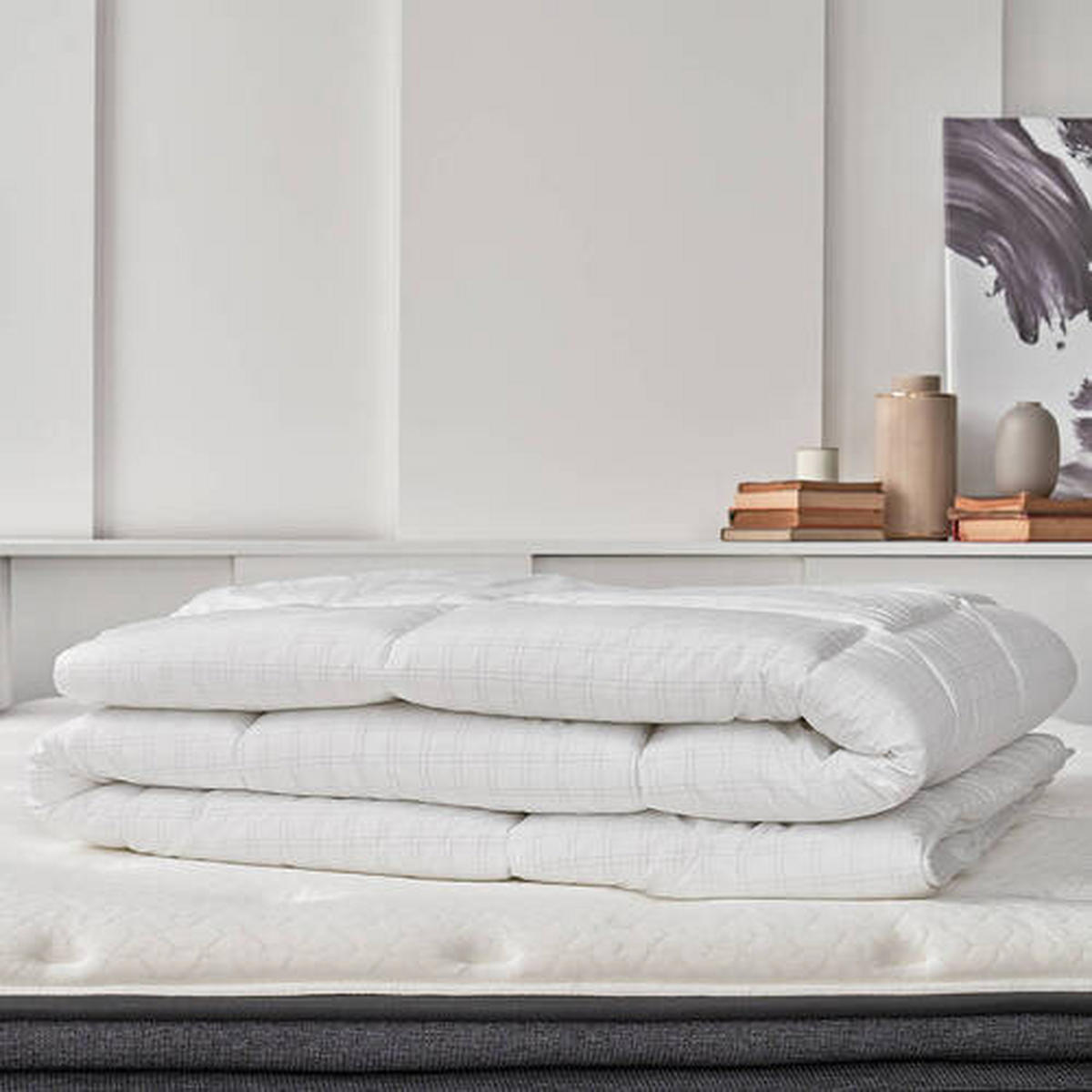 BETTDECKE - Weiß, Basics, Textil (200/200/3cm) - Yatas