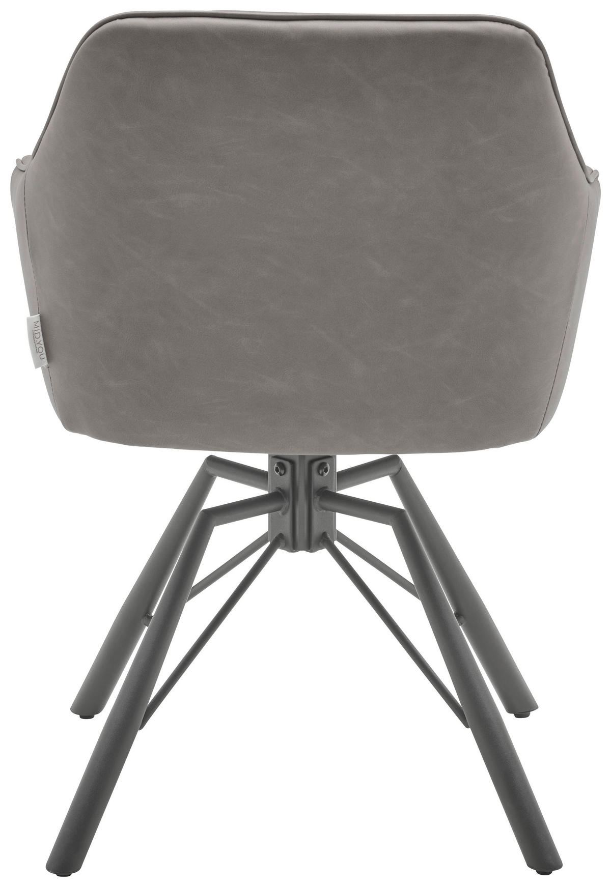 ŽIDLE S PODRUČKAMI, železo, vzhled kůže, šedá, černá - šedá/černá, Lifestyle, kov/textil (58.5/82.5/54.5cm) - MID.YOU