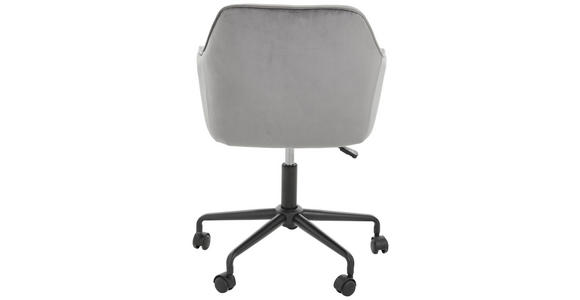 DREHSTUHL in Samt Schwarz, Dunkelgrau - Dunkelgrau/Schwarz, Trend, Kunststoff/Textil (59/92/58,5cm) - Carryhome