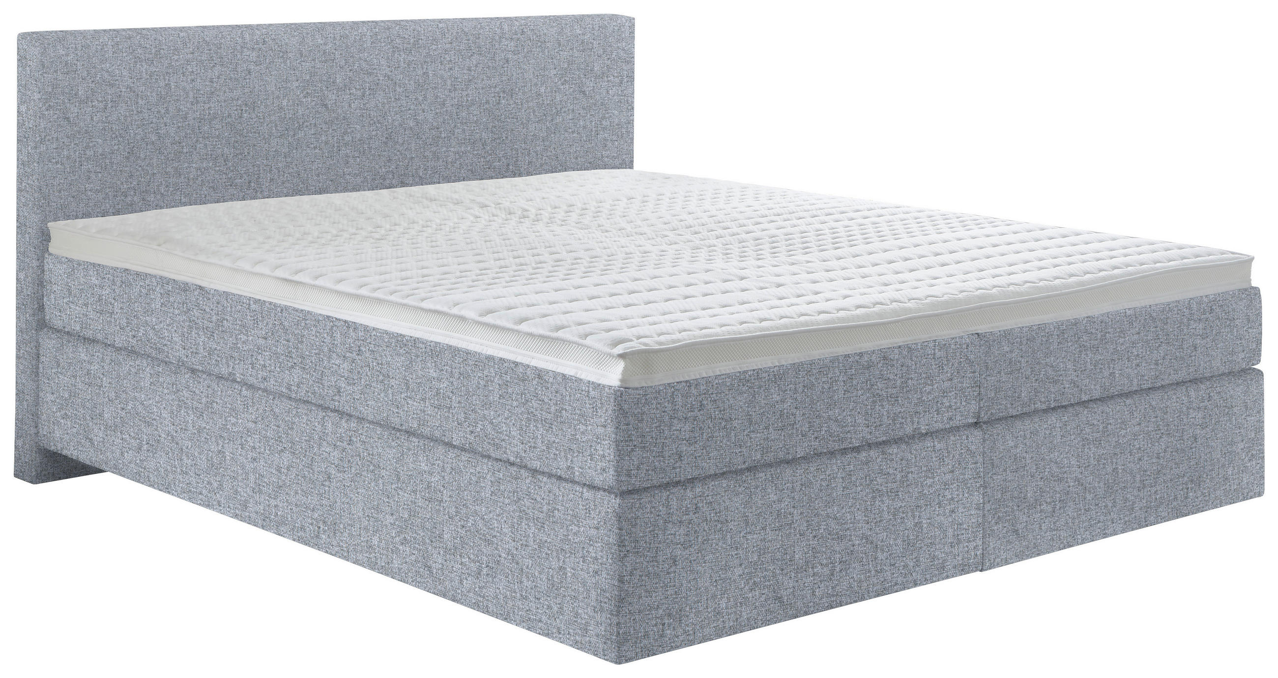 BOXSPRINGBETT 180/200 cm  in Grau  - Schwarz/Grau, Konventionell, Kunststoff/Textil (180/200cm) - Hom`in