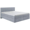 BOXSPRINGBETT 180/200 cm  in Grau  - Schwarz/Grau, Konventionell, Kunststoff/Textil (180/200cm) - Hom`in
