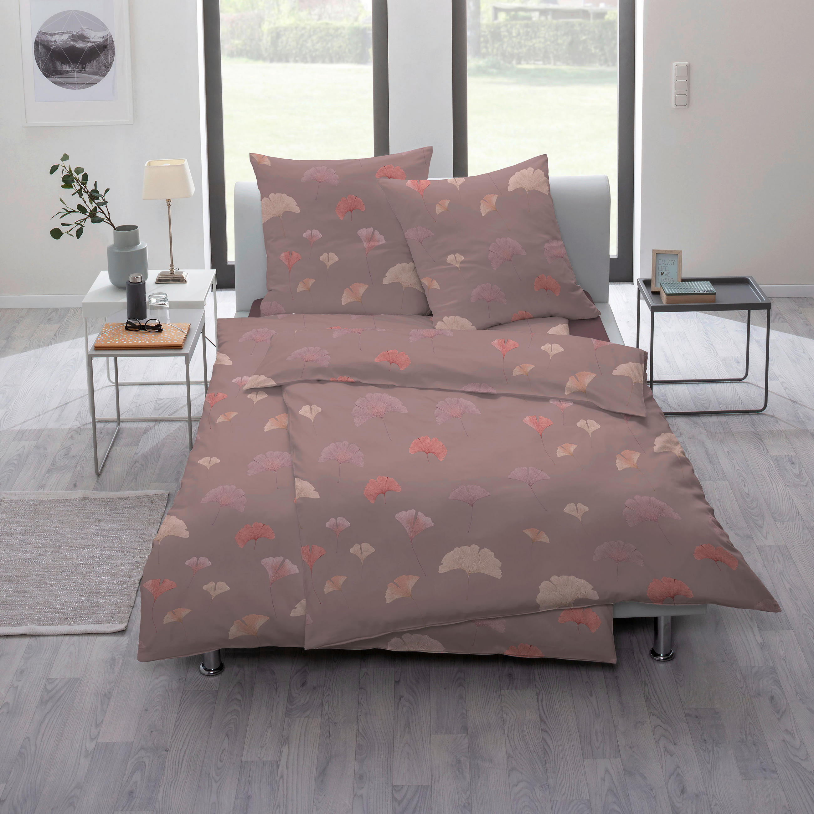 BETTWÄSCHE Satin 135/200 cm  - Mauve, Basics, Textil (135/200cm) - Estella
