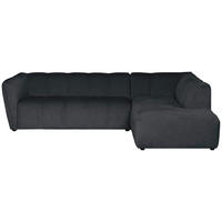 ECKSOFA  LIVOLI Grau Chenille  - Schwarz/Grau, Design, Textil (260/218cm) - MID.YOU