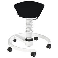 BÜROHOCKER   Schwarz, Weiss  - Weiss/Schwarz, Basics, Textil/Metall (55/45,66/55cm) - Aeris