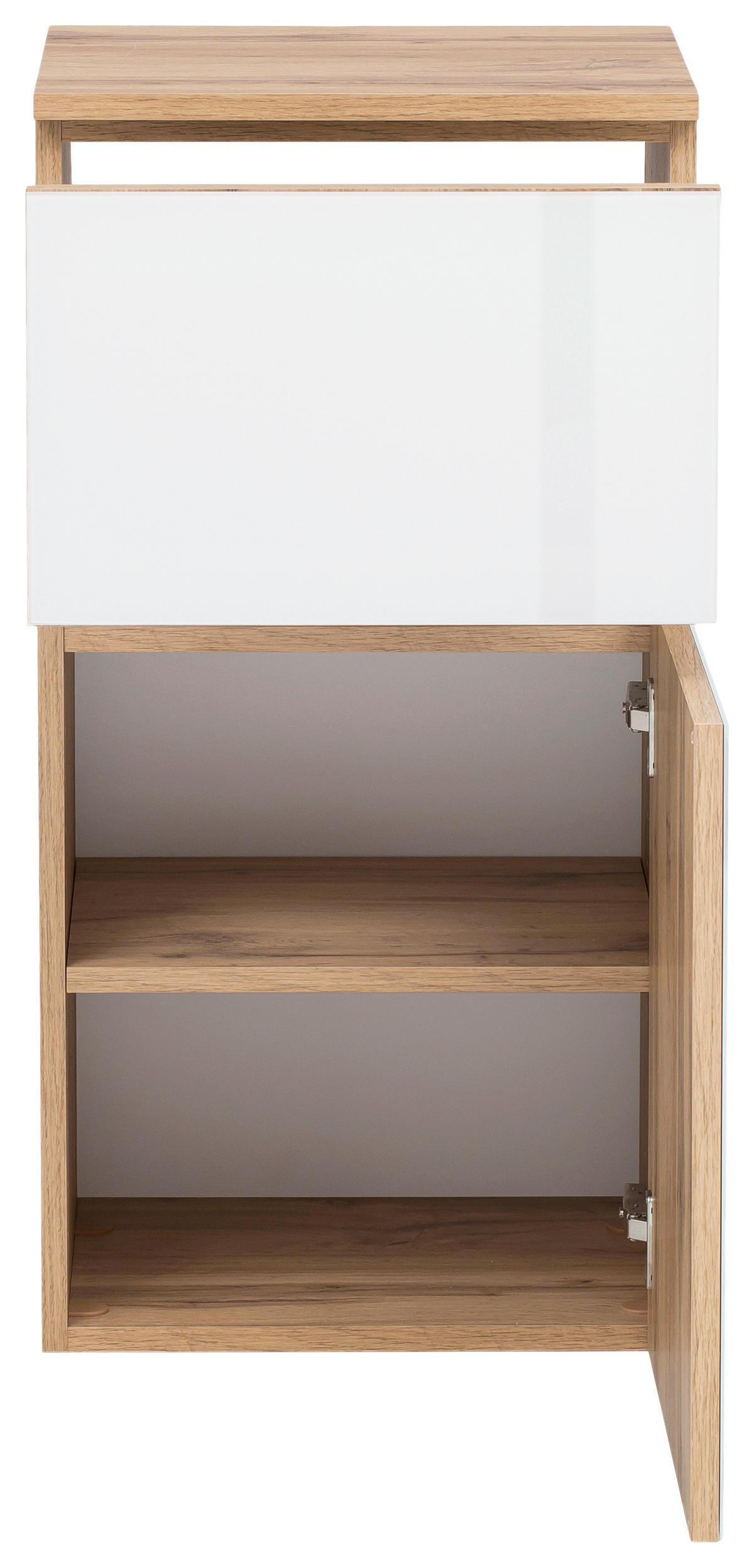 UNTERSCHRANK 40/79/35 cm   - Eichefarben/Silberfarben, KONVENTIONELL, Glas/Holzwerkstoff (40/79/35cm) - Held