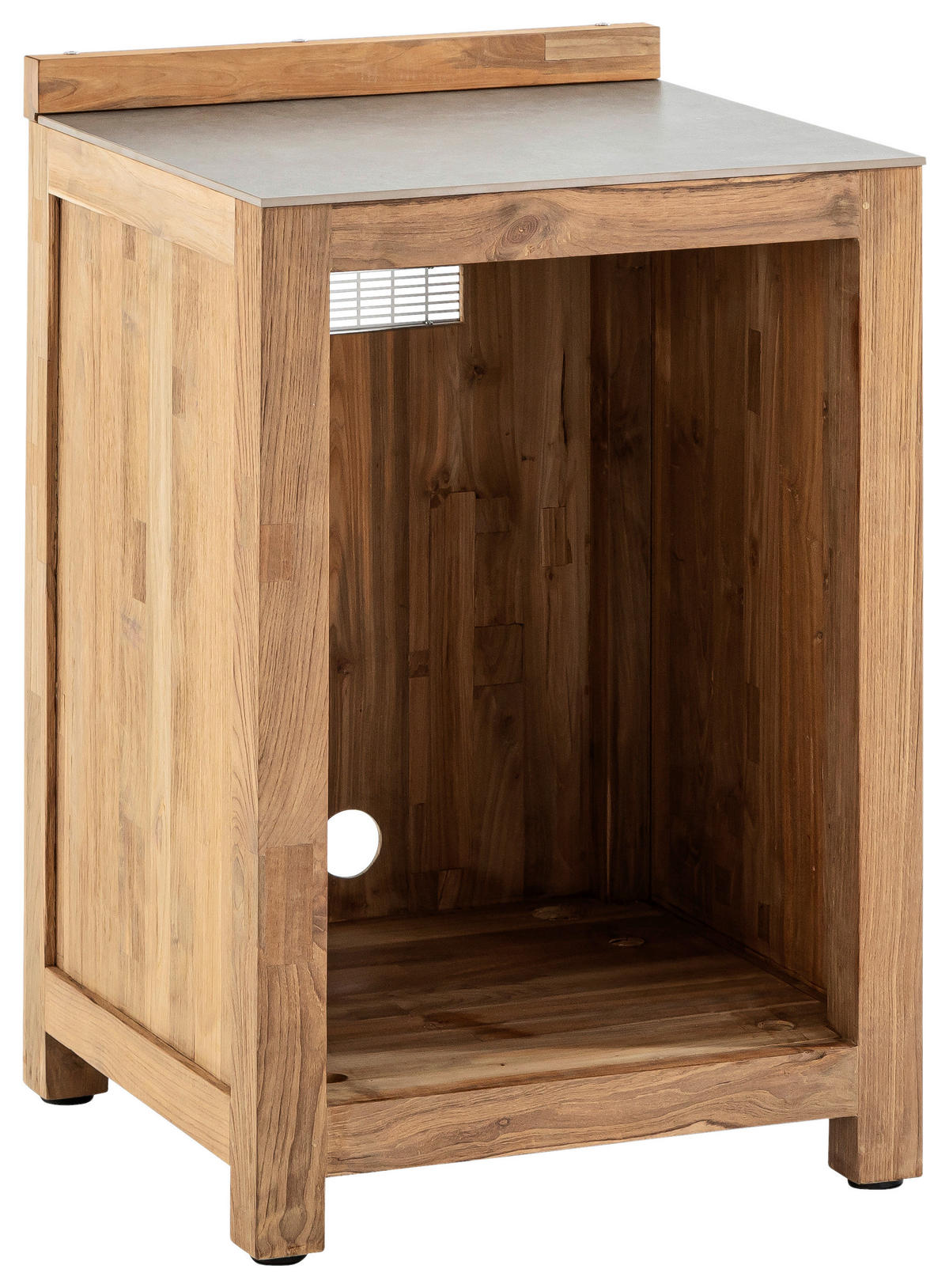 OUTDOORKÜCHE  - Titanfarben/Teakfarben, Trend, Holz/Keramik (60/94,7/57,5cm)