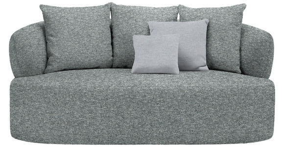 2-SITZER-SOFA in Flachgewebe Grau, Grün  - Hellgrau/Schwarz, MODERN, Kunststoff/Textil (177/86/105cm) - Hom`in