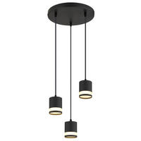 LED-HÄNGELEUCHTE 30/110 cm  - Schwarz/Weiß, Design, Kunststoff/Metall (30/110cm) - Globo