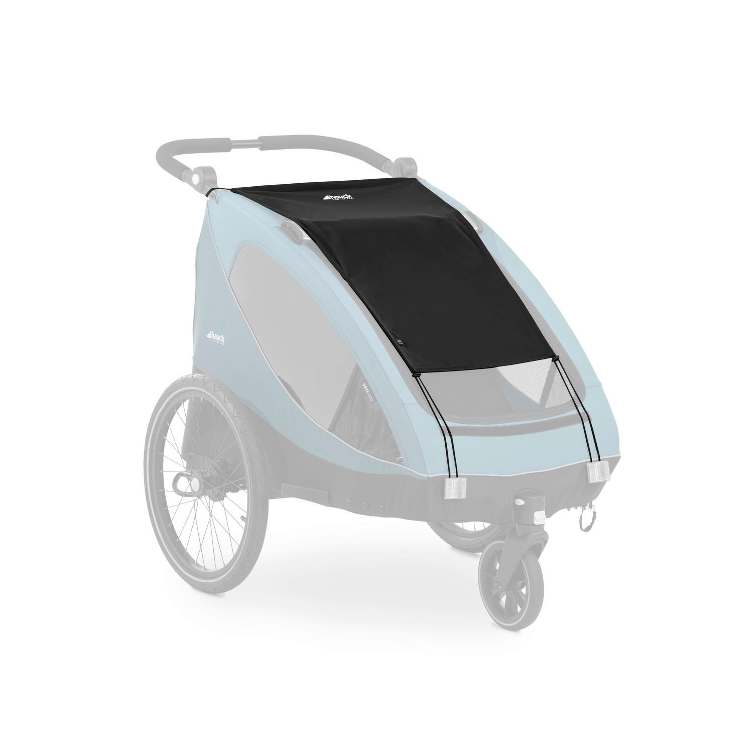 SONNENSCHUTZ   BIKE TRAILER SUNSHADE  - Schwarz, Basics, Kunststoff (50/0,01/74cm) - Hauck