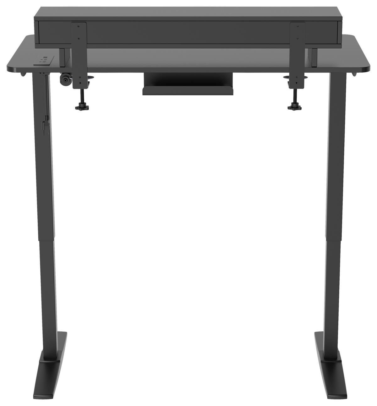 SCHREIBTISCH  in Schwarz  - Schwarz, MODERN, Holzwerkstoff/Kunststoff (120/75/120/60cm) - MID.YOU