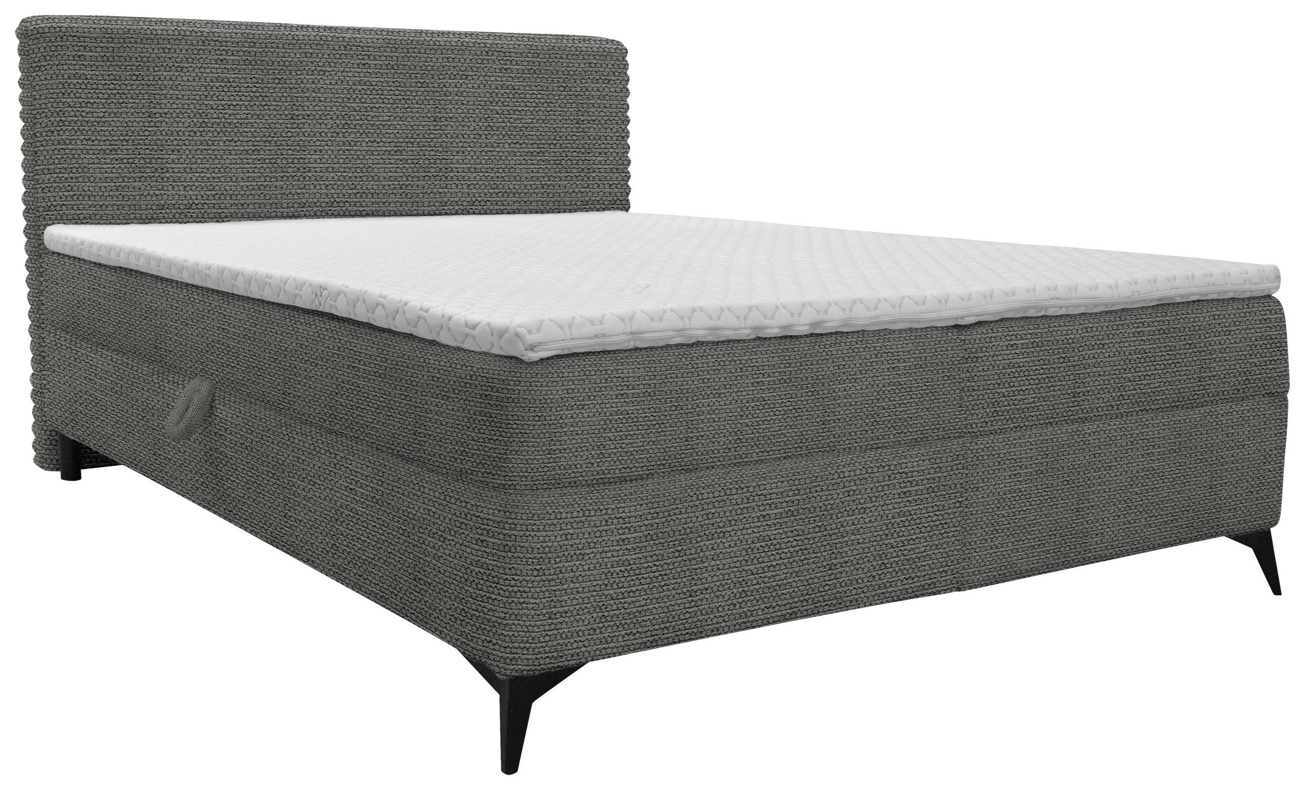BOXBETT 160/200 cm  in Dunkelgrau  - Dunkelgrau/Schwarz, Design, Holz/Holzwerkstoff (160/200cm) - Xora