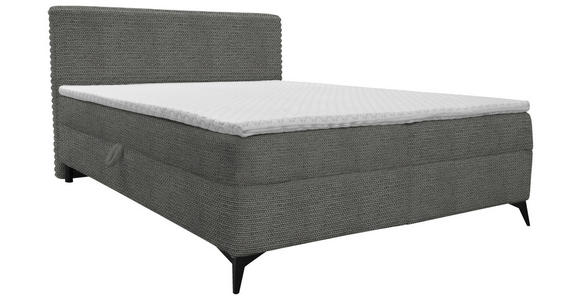 BOXBETT 160/200 cm in Dunkelgrau - Dunkelgrau/Schwarz, Design, Holz/Holzwerkstoff (160/200cm) - Xora