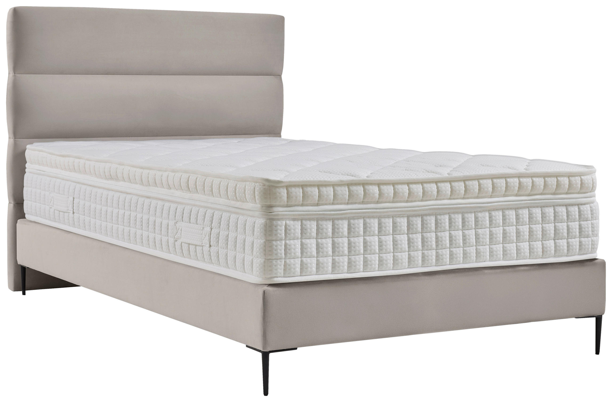 MID.YOU POSTEL BOXSPRING, 140/200 cm, textil, kompozitní dřevo, krémová